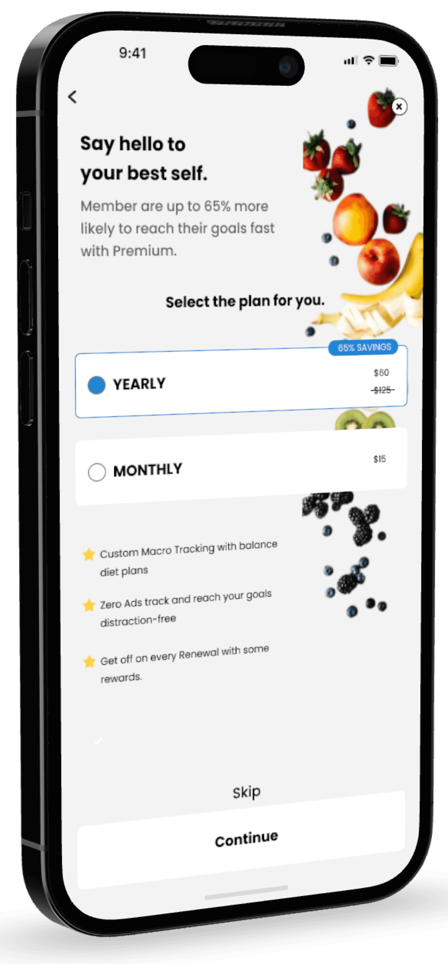 FitTrack app screen