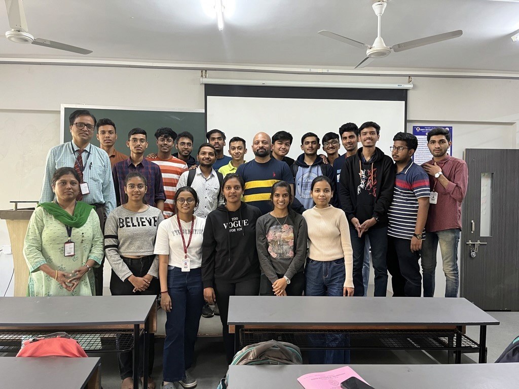 Workshop group photo in a college classroom